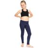 imageSTRETCH IS COMFORT Girls Cotton Footless Leggings  Stretchy  Size 216Navy 3 Pack