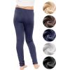imageSTRETCH IS COMFORT Girls Cotton Footless Leggings  Stretchy  Size 216Navy Fleece