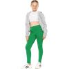 imageSTRETCH IS COMFORT Girls Cotton Stretch High Waisted Leggings and High Waist Biker Shorts Two Lengths to Choose  Size 414Kelly Green