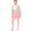 imageSTRETCH IS COMFORT Girls Cotton Stretch High Waisted Leggings and High Waist Biker Shorts Two Lengths to Choose  Size 414Light Pink