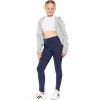 imageSTRETCH IS COMFORT Girls Cotton Stretch High Waisted Leggings and High Waist Biker Shorts Two Lengths to Choose  Size 414Navy Blue