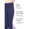 imageSTRETCH IS COMFORT Girls Cotton Stretch High Waisted Leggings and High Waist Biker Shorts Two Lengths to Choose  Size 414Purple