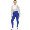imageSTRETCH IS COMFORT Girls Cotton Stretch High Waisted Leggings and High Waist Biker Shorts Two Lengths to Choose  Size 414Royal Blue