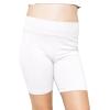 imageSTRETCH IS COMFORT Girls Cotton Stretch High Waisted Leggings and High Waist Biker Shorts Two Lengths to Choose  Size 414White