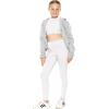 imageSTRETCH IS COMFORT Girls Cotton Stretch High Waisted Leggings and High Waist Biker Shorts Two Lengths to Choose  Size 414White