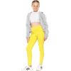 imageSTRETCH IS COMFORT Girls Cotton Stretch High Waisted Leggings and High Waist Biker Shorts Two Lengths to Choose  Size 414Yellow