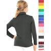 imageSTRETCH IS COMFORT Girls Oh So Soft Long Sleeve Turtleneck  Youth Size 216Charcoal Gray