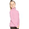 imageSTRETCH IS COMFORT Girls Oh So Soft Long Sleeve Turtleneck  Youth Size 216Pink Gingham