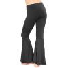 imageSTRETCH IS COMFORT Girls Stretch Bell Bottoms Flare Pants Little  Big Kid Ruffle Bootcut Leggings  Sizes 214Black