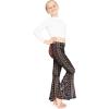 imageSTRETCH IS COMFORT Girls Stretch Bell Bottoms Flare Pants Little  Big Kid Ruffle Bootcut Leggings  Sizes 214Boho Natural Floral