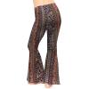 imageSTRETCH IS COMFORT Girls Stretch Bell Bottoms Flare Pants Little  Big Kid Ruffle Bootcut Leggings  Sizes 214Boho Natural Floral
