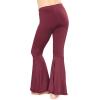 imageSTRETCH IS COMFORT Girls Stretch Bell Bottoms Flare Pants Little  Big Kid Ruffle Bootcut Leggings  Sizes 214Burgundy