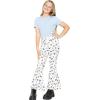imageSTRETCH IS COMFORT Girls Stretch Bell Bottoms Flare Pants Little  Big Kid Ruffle Bootcut Leggings  Sizes 214Butterfly