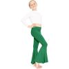 imageSTRETCH IS COMFORT Girls Stretch Bell Bottoms Flare Pants Little  Big Kid Ruffle Bootcut Leggings  Sizes 214Kelly Green