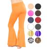 imageSTRETCH IS COMFORT Girls Stretch Bell Bottoms Flare Pants Little  Big Kid Ruffle Bootcut Leggings  Sizes 214Orange
