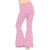 imageSTRETCH IS COMFORT Girls Stretch Bell Bottoms Flare Pants Little  Big Kid Ruffle Bootcut Leggings  Sizes 214Pink Gingham