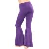 imageSTRETCH IS COMFORT Girls Stretch Bell Bottoms Flare Pants Little  Big Kid Ruffle Bootcut Leggings  Sizes 214Purple