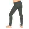 imageSTRETCH IS COMFORT Oh So Soft Solid Youth Girls and Plus Size Leggings  Comfortable Fit for Everyday Activities  Size 216Charcoal Gray