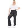 imageSTRETCH IS COMFORT Womens Foldover Plus Size Yoga PantsBlack Camo