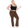 imageSTRETCH IS COMFORT Womens Foldover Plus Size Yoga PantsBrown