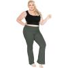 imageSTRETCH IS COMFORT Womens Foldover Plus Size Yoga PantsCharcoal Gray