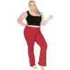 imageSTRETCH IS COMFORT Womens Foldover Plus Size Yoga PantsSolid Red