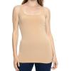imageSTRETCH IS COMFORT Womens Oh So Soft Cropped and Long Length Tank Top  Small  5XBeige