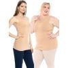 imageSTRETCH IS COMFORT Womens Oh So Soft Cropped and Long Length Tank Top  Small  5XBeige