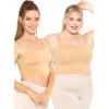 imageSTRETCH IS COMFORT Womens Oh So Soft Cropped and Long Length Tank Top  Small  5XBeige