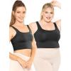 imageSTRETCH IS COMFORT Womens Oh So Soft Cropped and Long Length Tank Top  Small  5XBlack