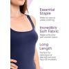 imageSTRETCH IS COMFORT Womens Oh So Soft Cropped and Long Length Tank Top  Small  5XBlack