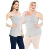 imageSTRETCH IS COMFORT Womens Oh So Soft Cropped and Long Length Tank Top  Small  5XHeather Gray