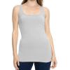 imageSTRETCH IS COMFORT Womens Oh So Soft Cropped and Long Length Tank Top  Small  5XHeather Gray