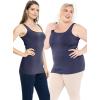 imageSTRETCH IS COMFORT Womens Oh So Soft Cropped and Long Length Tank Top  Small  5XNavy Blue