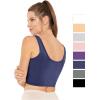 imageSTRETCH IS COMFORT Womens Oh So Soft Cropped and Long Length Tank Top  Small  5XNavy Blue