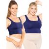 imageSTRETCH IS COMFORT Womens Oh So Soft Cropped and Long Length Tank Top  Small  5XNavy Blue