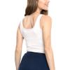 imageSTRETCH IS COMFORT Womens Oh So Soft Cropped and Long Length Tank Top  Small  5XWhite 2 Pack