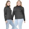 imageSTRETCH IS COMFORT Womens Plus Size Relaxed and Regular Turtleneck  XL  7XBlack