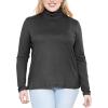 imageSTRETCH IS COMFORT Womens Plus Size Relaxed and Regular Turtleneck  XL  7XBlack