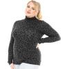imageSTRETCH IS COMFORT Womens Plus Size Relaxed and Regular Turtleneck  XL  7XBlack Cheetah