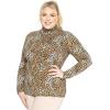 imageSTRETCH IS COMFORT Womens Plus Size Relaxed and Regular Turtleneck  XL  7XBrown Cheetah