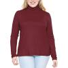 imageSTRETCH IS COMFORT Womens Plus Size Relaxed and Regular Turtleneck  XL  7XBurgundy