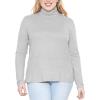 imageSTRETCH IS COMFORT Womens Plus Size Relaxed and Regular Turtleneck  XL  7XHeather Gray