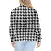 imageSTRETCH IS COMFORT Womens Plus Size Relaxed and Regular Turtleneck  XL  7XHoundstooth