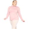 imageSTRETCH IS COMFORT Womens Plus Size Relaxed and Regular Turtleneck  XL  7XLight Pink
