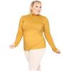 imageSTRETCH IS COMFORT Womens Plus Size Relaxed and Regular Turtleneck  XL  7XMustard Yellow