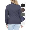 imageSTRETCH IS COMFORT Womens Plus Size Relaxed and Regular Turtleneck  XL  7XNavy Blue
