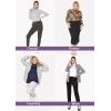 imageSTRETCH IS COMFORT Womens Plus Size Relaxed and Regular Turtleneck  XL  7XPink Purple Stripes