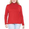 imageSTRETCH IS COMFORT Womens Plus Size Relaxed and Regular Turtleneck  XL  7XRed