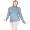 imageSTRETCH IS COMFORT Womens Plus Size Relaxed and Regular Turtleneck  XL  7XSlate Blue